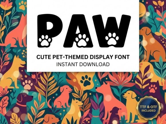 Discovering PAW: The Ultimate Display Font for Animal-Themed Design